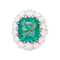 Bague 52 Bague Pompadour émeraude, diamants, platine et or jaune. 58 Facettes 33904