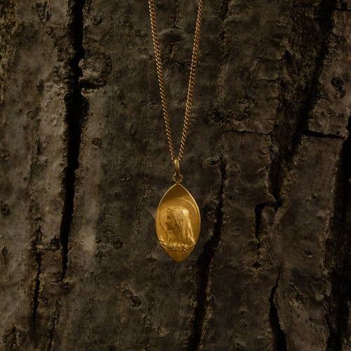 Pendentif DROPSY - Pendentif médaille Vierge en or jaune 58 Facettes INV065