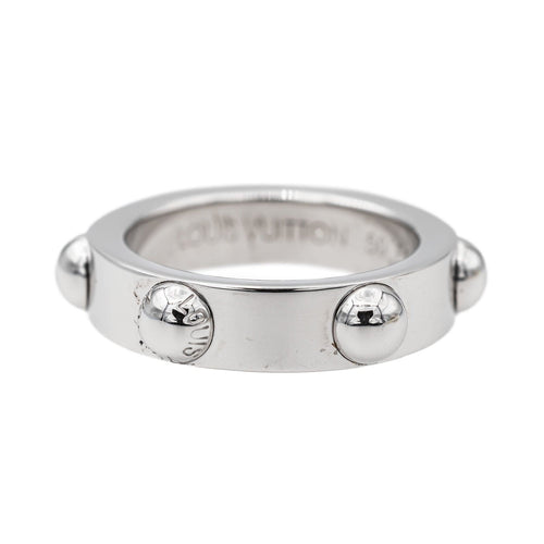 Bague 50 Louis Vuitton Bague Clous Or blanc 58 Facettes 3126993CN