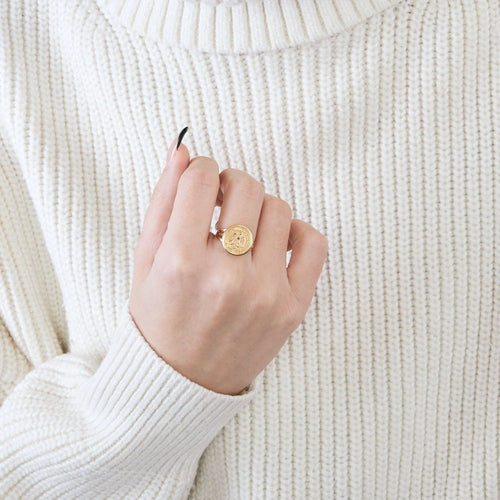 Bague 50 BAGUE OR, PIÈCE DOS PESOS. 58 Facettes BO/240011/