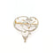 Pendentif Broche / pendentif floral en or jaune, perle et diamants 58 Facettes 32601