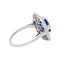 Bague 51 Bague "Pompadour" platine, or blanc, saphir, diamants. 58 Facettes 33935