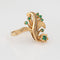 Bague 52 Bague vintage en or avec émeraude et volutes, style cocktail, années 60 58 Facettes G14070