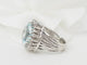 Bague 51.5 Bague importante en or blanc, platine, aigue marine et diamants 58 Facettes 33210