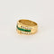 Bague 54 Bague or jaune et émeraudes 58 Facettes DIE1133