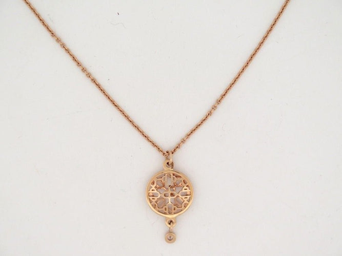 Collier collier HERMES chaine d'ancre passerelle en or diamant 58 Facettes 257494