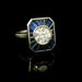 Bague Diamond and sapphire calibrated ring 58 Facettes