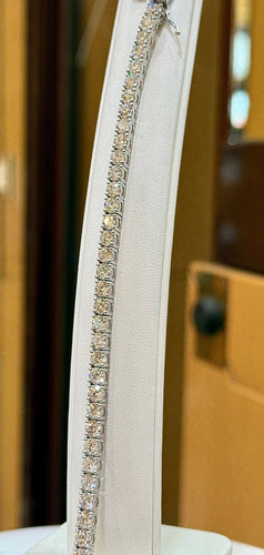 Bracelet Bracelet tennis or blanc et diamants 58 Facettes