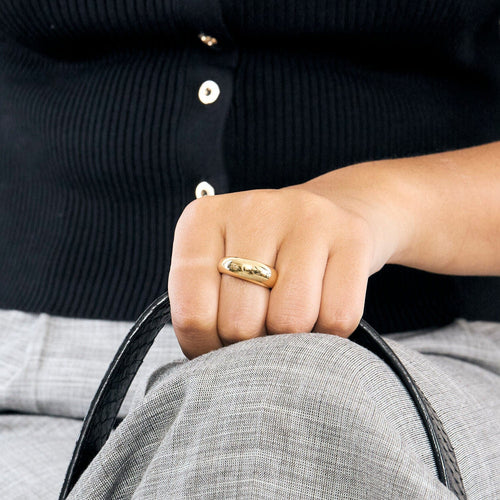 Bague 54 Bague jonc or jaune 58 Facettes GU255