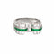 Bague 52 Bague vintage en platine avec émeraude et diamants 58 Facettes G14007