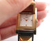 Montre vintage montre HERMES medor plaque or & cuir 23mm box quartz 58 Facettes 262118