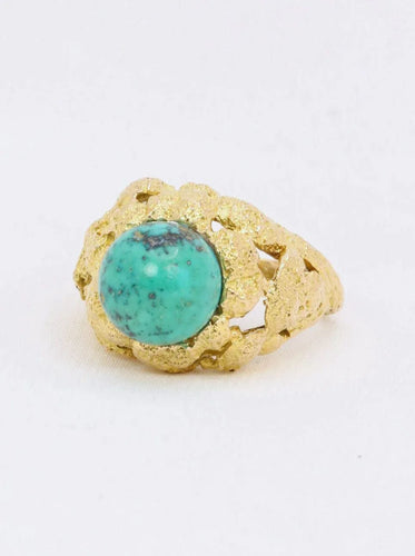 ОМЕГА старински прстен GILBERT ALBERT тиркизна лопта