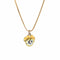 Vintage Yellow Pansy Necklace Enamel Diamond 14k Gold Fine Flower Jewelry 58 Facettes G14084