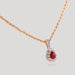 Collier Collier deux ors rubis en goutte et diamants 58 Facettes 35100034