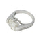 Bague 54 Bague or blanc, diamant taille émeraude 4 cts. 58 Facettes 31294