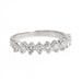 Bague 55 Bague Demi alliance Or blanc Diamant 58 Facettes 3447715CN