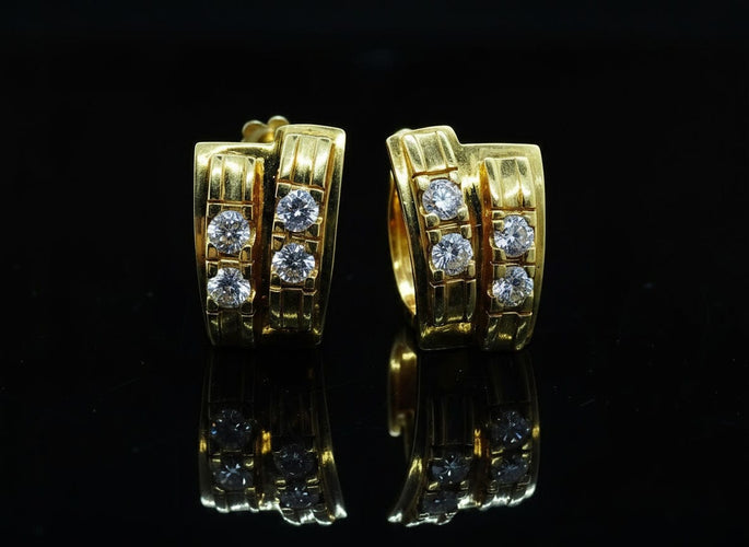 Boucles d'oreilles Boucles d'oreilles à clip en diamant des années 1960 58 Facettes