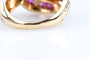 Bague 51 Bague en or jaune 18K rubis et diamants 58 Facettes BGRUDOC571-107