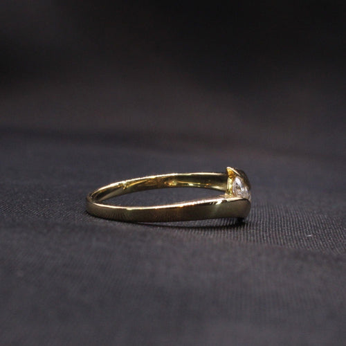 Bague Bague trilogie de diamants  sertie sur or jaune 58 Facettes