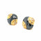 Boucles d'oreilles Boucles d'oreilles Bulgari en or jaune 18 carats avec diamants et hématite 58 Facettes