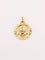 Pendentif AUGIS - Médaille amour ronde striée or jaune diamant rubis 58 Facettes J501