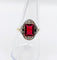 Bague 56.5 Bague Art Déco or, pierre rouge (circa 1930) 58 Facettes A05843