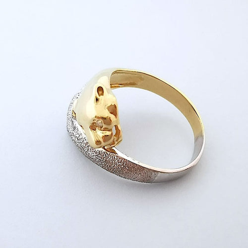 Bague 58.5 Bague féline panthères - Diamants - unisexe - Or 18 K 58 Facettes AA 1715