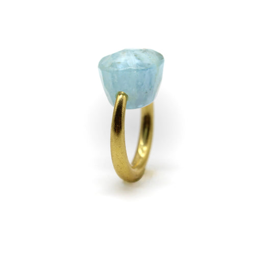 Bague 22K Gold Marie-Hélène de Taillac Milky Aquamarine Cabochon Ring 58 Facettes