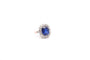 Bague saphir de Ceylan de 6,44cts et diamants 58 Facettes 26493-26341A