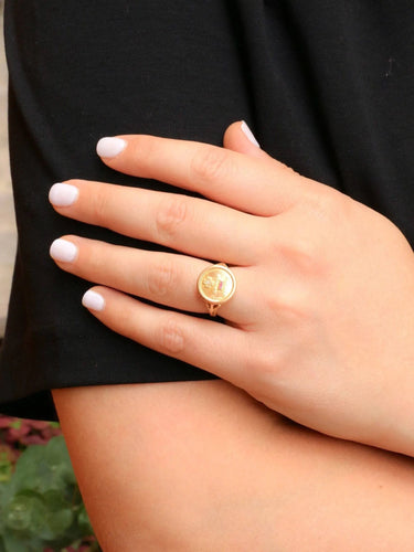 Bague 53 Bague amour Augis Plus qu'hier moins que demain or jaune diamant rubis 58 Facettes J471