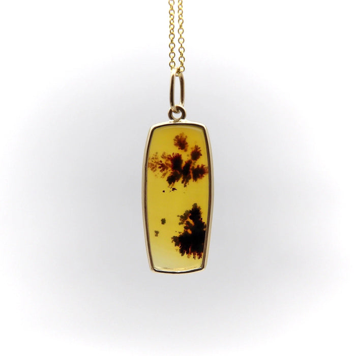 Pendentif Pendentif agate paysage doré 58 Facettes