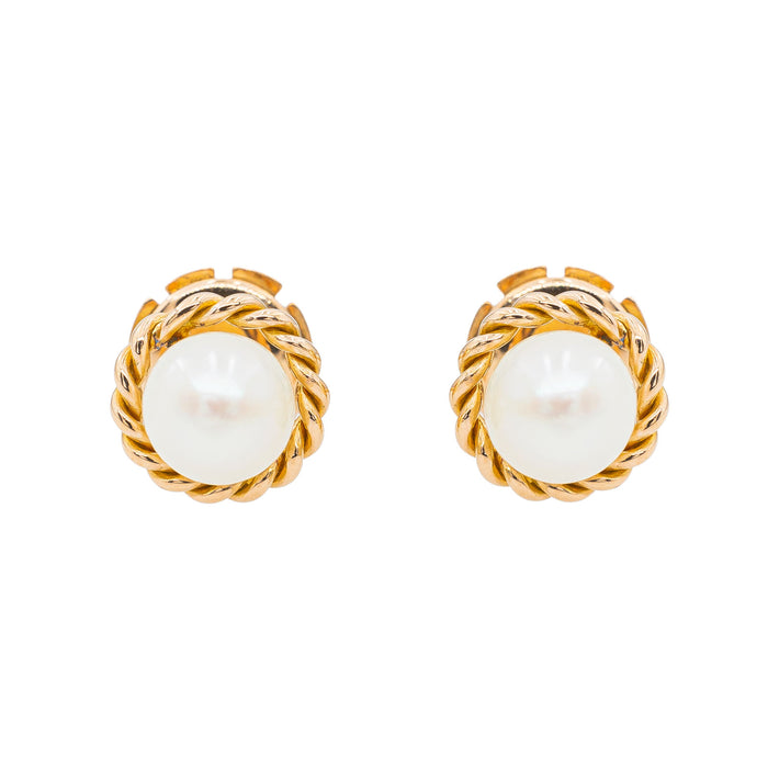 Pearl Earrings Yellow gold Pearl