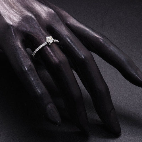 Bague 56 Bague Solitaire Diamant 0.40 carat 58 Facettes 3033