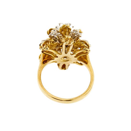 Bague 54 Bague fleur avec diamants 58 Facettes 34293