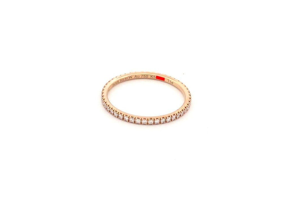 Bague 54 bague BOUCHERON alliance epure small or rose diamants 58 Facettes 263989