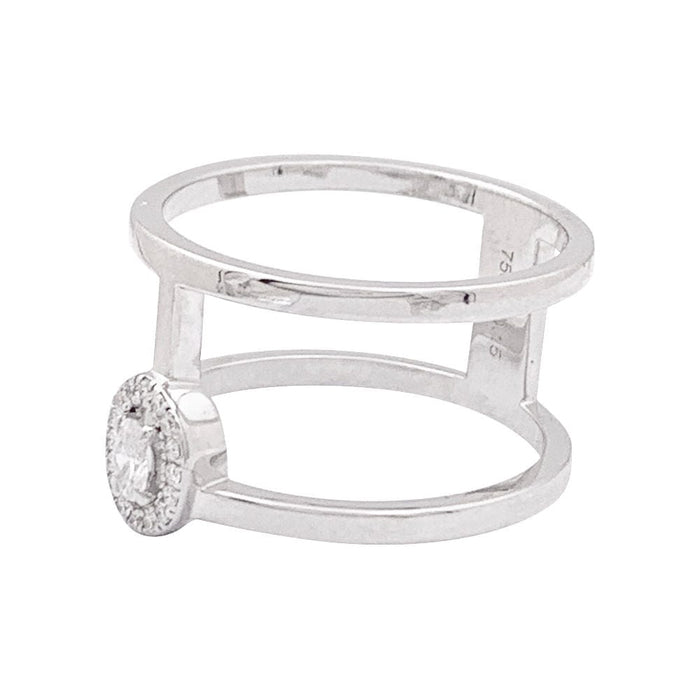 Bague 54 Bague Messika "Glam'Azone" or blanc, diamants. 58 Facettes 33978