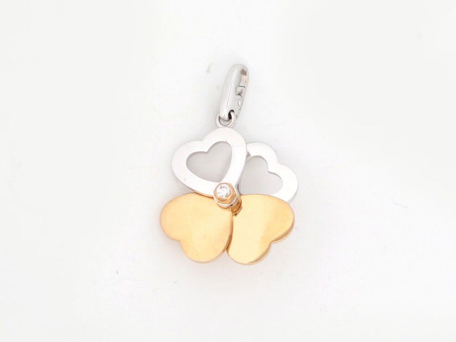 Charm colgante CARTIER tréboles corazones oro amarillo diamante blanco