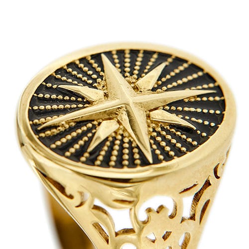 Bague 62 Bague bouclier en or jaune pour homme 58 Facettes 33408