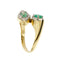 Bague 58 Bague contraire avec émeraudes et diamants 58 Facettes 26976