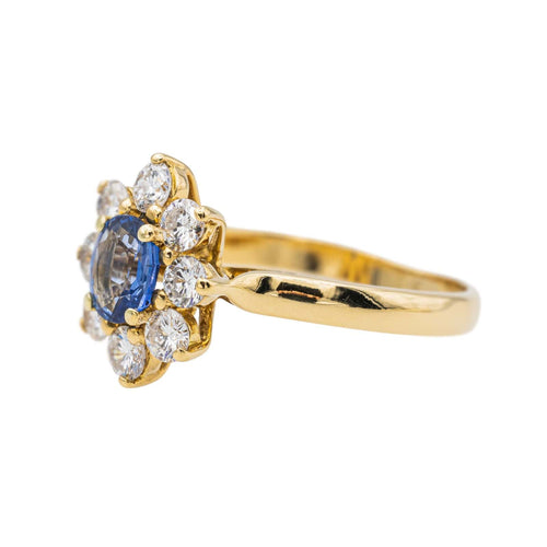 Bague 55 Bague Pompadour Or jaune Saphir 58 Facettes 3332916CN