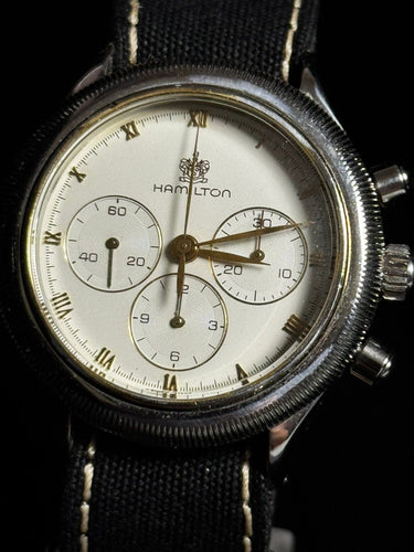 Montre HAMILTON Lancaster – Montre chronographe mécanique – Calibre Lemania 861 (Speedmaster) – Vintage 58 Facettes