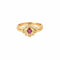 Bague 54 Bague or jaune, rubis et diamants 58 Facettes PER00663