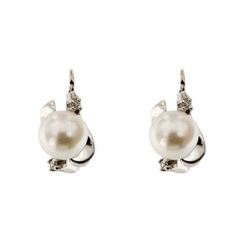 Boucles d'oreilles Boucles d'oreilles en perles et diamants 58 Facettes 26902