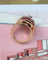 Bague 47 Bague Dôme Or Rose Diamants et Calibrés de Rubis Verneuil 58 Facettes A11310