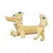 Broche Broche vintage "Chien" deux ors, rubis, turquoise. 58 Facettes 33714