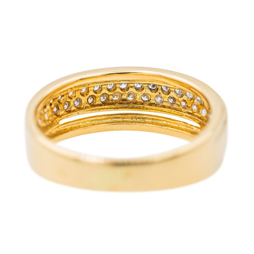 Bague 50 Bague Demi alliance Or jaune Diamant 58 Facettes 3140233CN