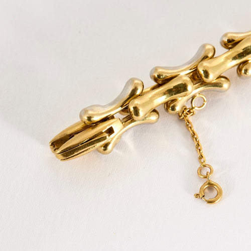 Bracelet Bracelet or jaune et gris 58 Facettes CHAL0324