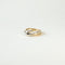 Yellow gold and white gold ring, diamond 