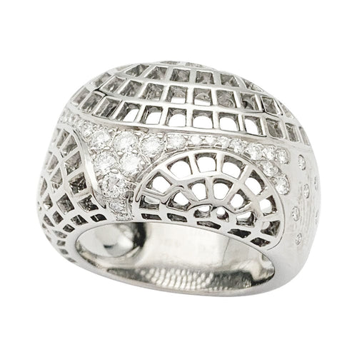 Bague 49 Bague Cartier, "Nouvelle Vague Paris", or blanc. 58 Facettes 31803