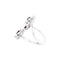 Bague 46 Bague ouverte, or blanc, rubis et diamants. 58 Facettes 35094
